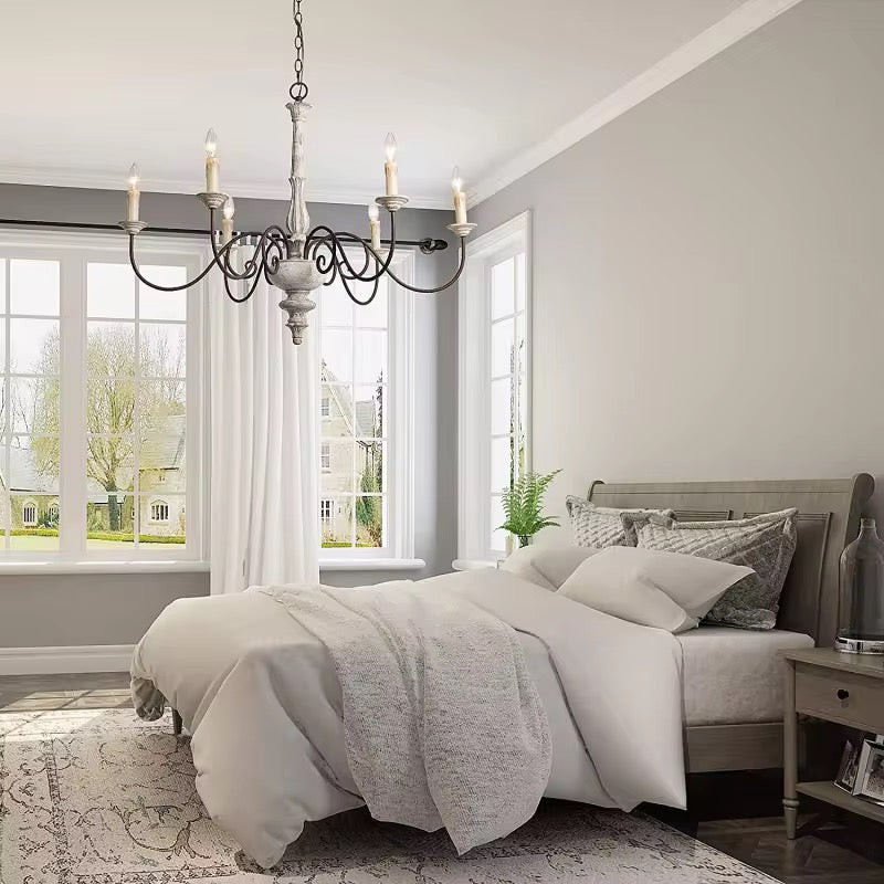 Vintage Rustic Chandelier with 6 Lights