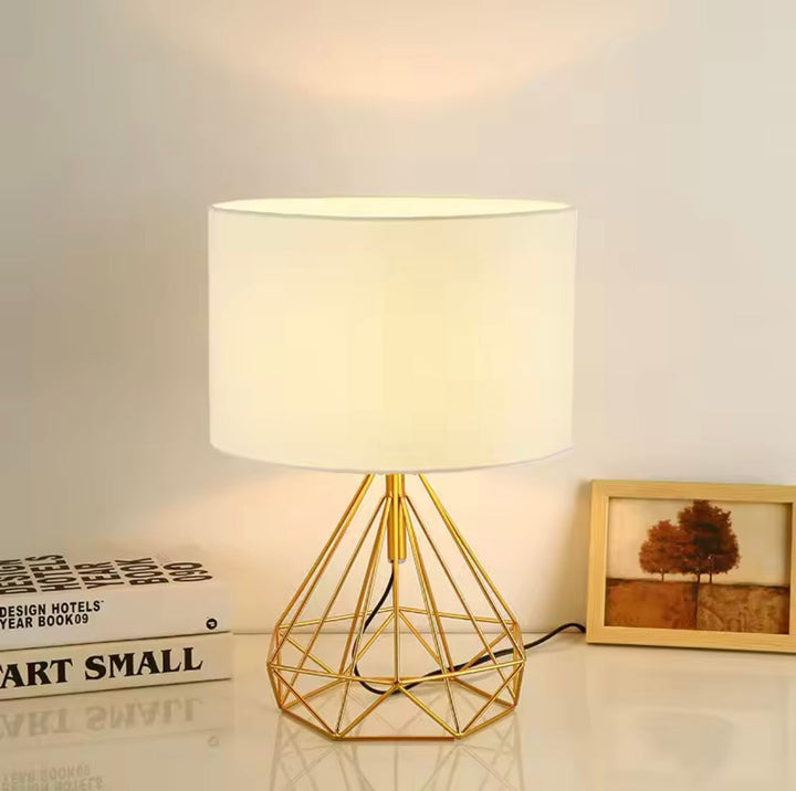 Modern Geometric Gold Table Lamp