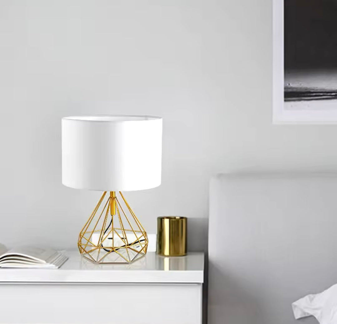 Modern Geometric Gold Table Lamp