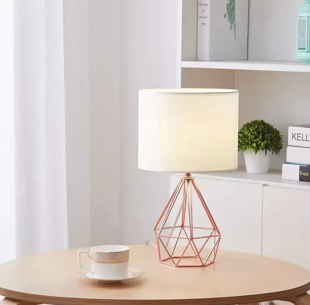 Modern Geometric Gold Table Lamp