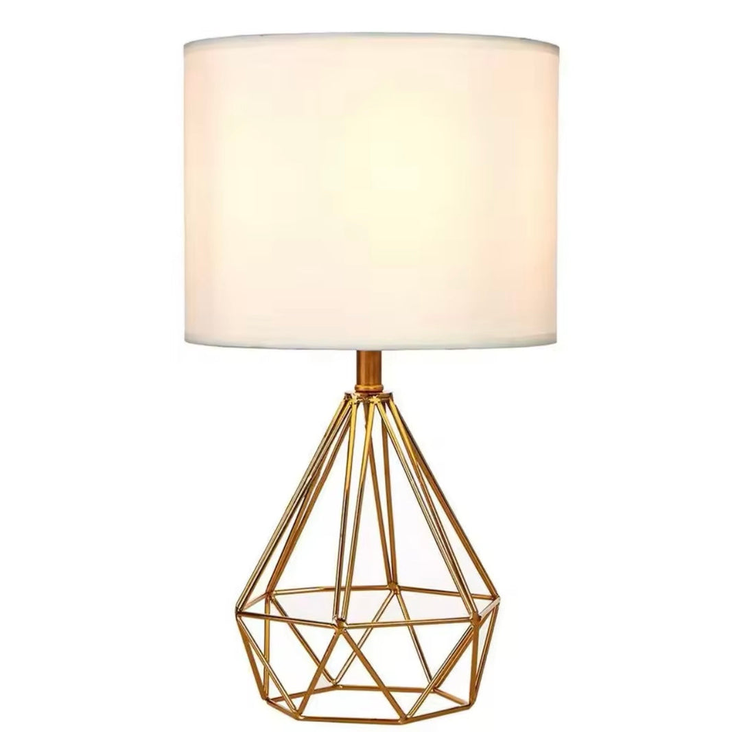 Modern Geometric Gold Table Lamp