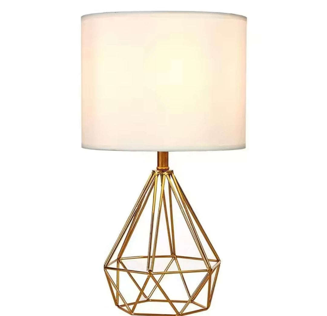 Modern Geometric Gold Table Lamp