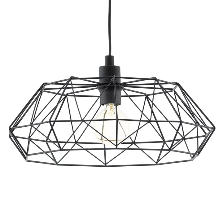 Industrial Geometric Wire Pendant Light