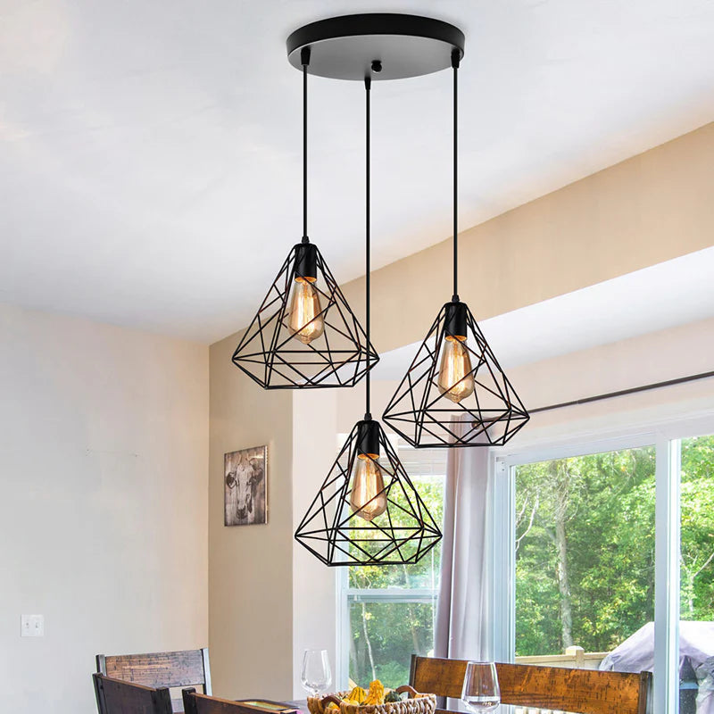 Industrial Geometric Pendant Light