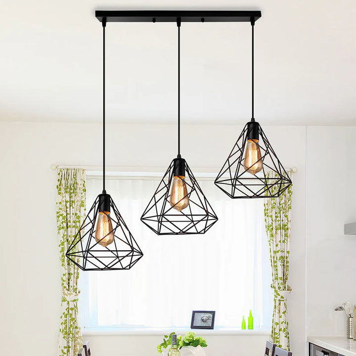 Industrial Geometric Pendant Light