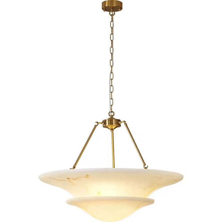Vintage Artificial Marble Disc Pendant 60 cm