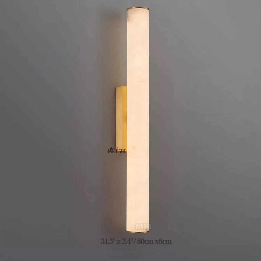 Modern Gold Marble effect Tube Wall Light