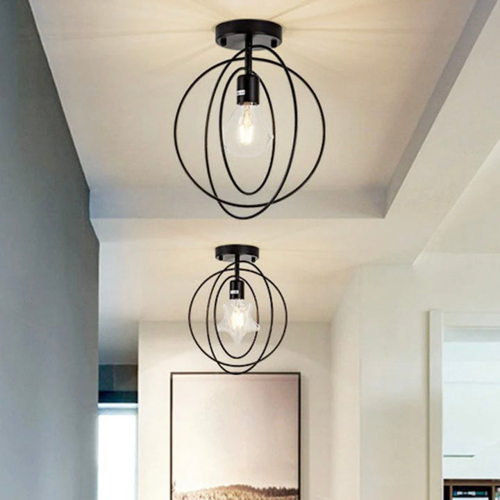 Modern Star and Ring Ceiling Light Set