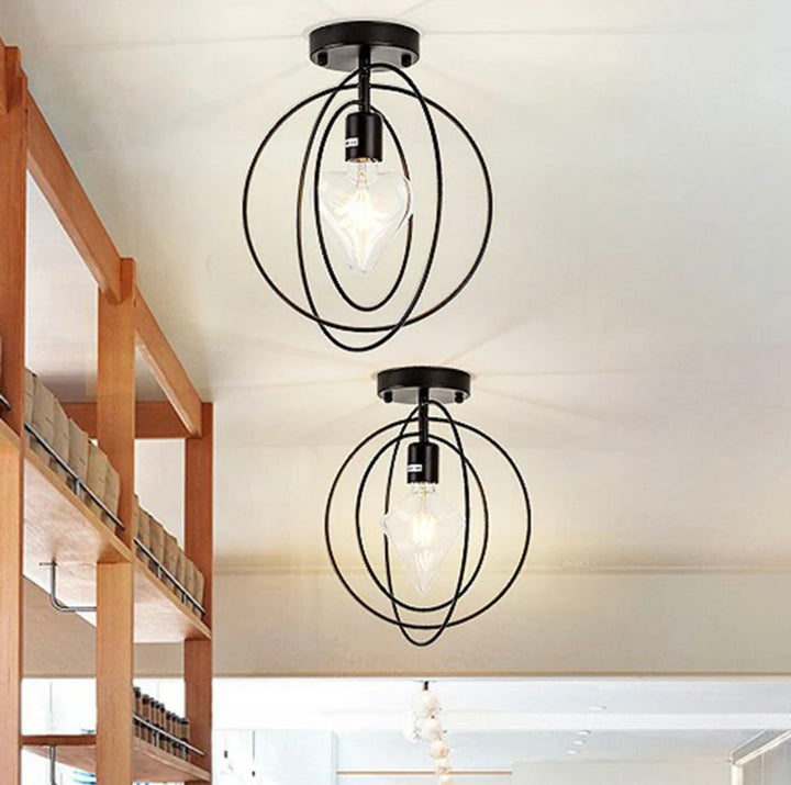 Modern Star and Ring Ceiling Light Set