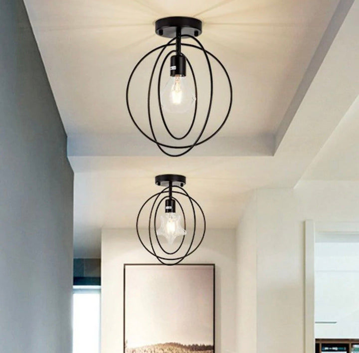 Modern Star and Ring Ceiling Light Set