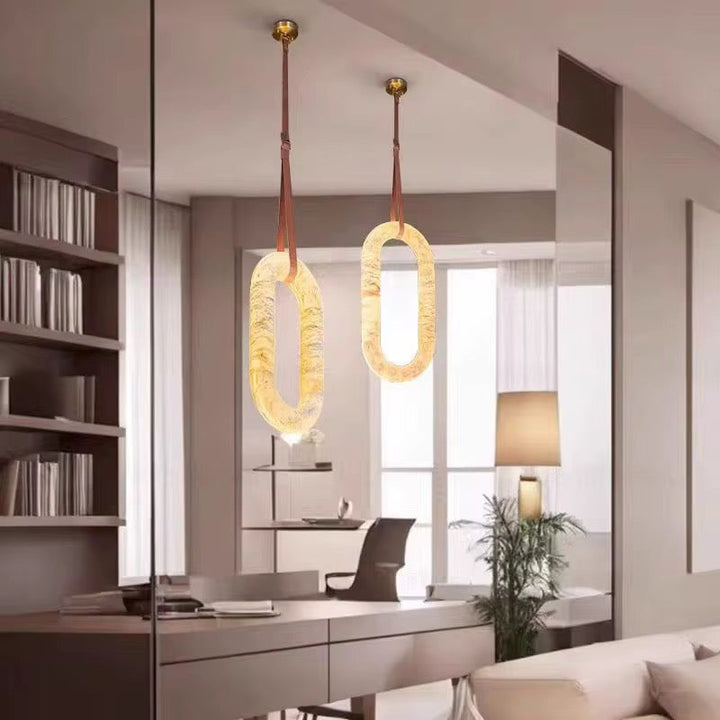 Spanish Marble oval Modern Pendant Lights