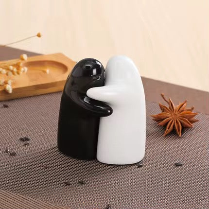 Hugging Ceramic Salt & Pepper Shaker Set