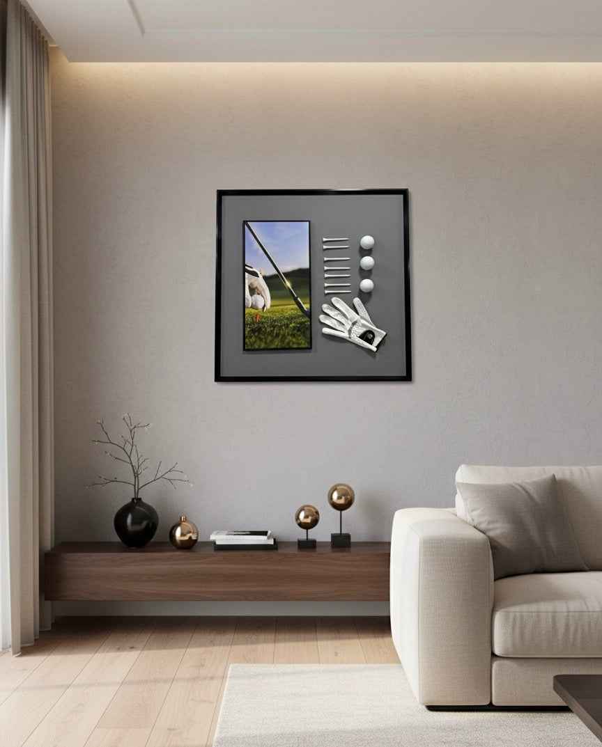 Golf Shadow Box Wall Art