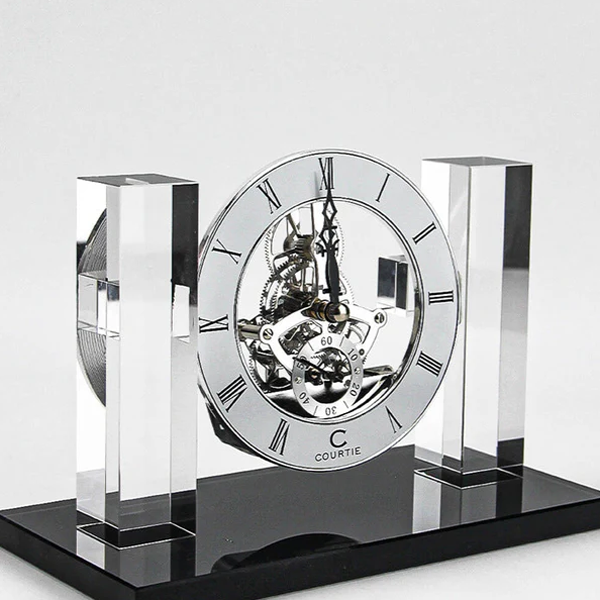 Modern Crystal Skeleton Desk Clock