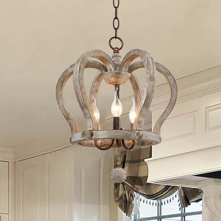 Rustic Crown Shaped Chandelier