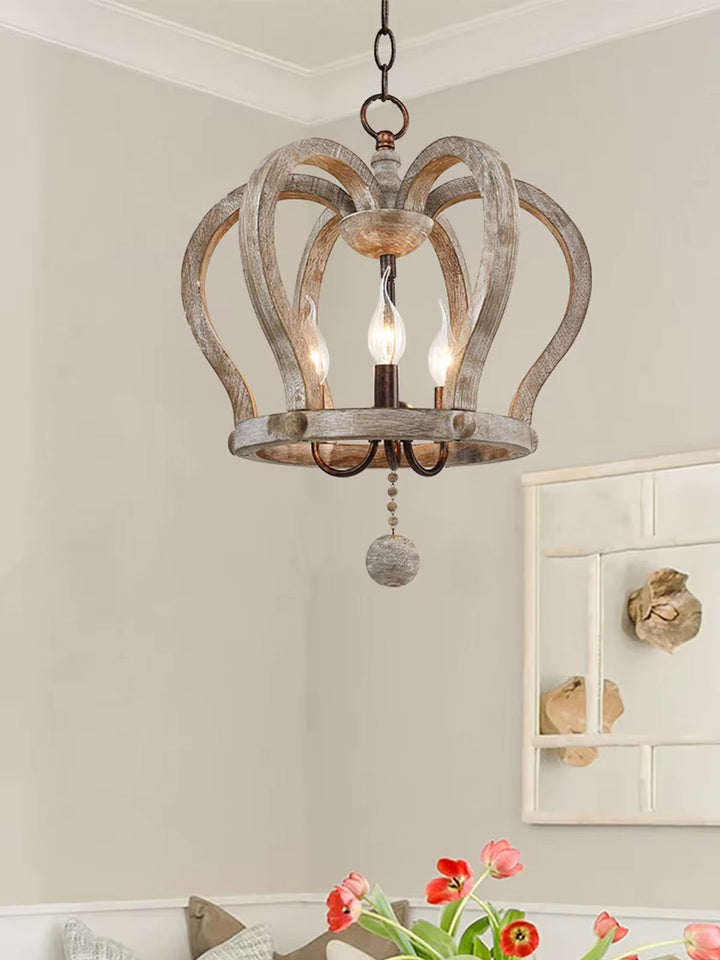 Rustic Crown Shaped Chandelier