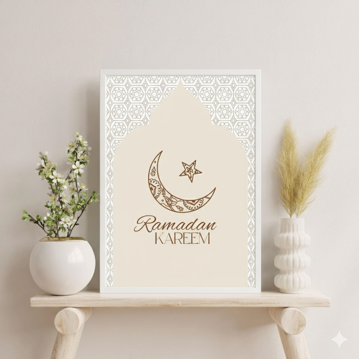 Ramadan Kareem Framed – Crescent Moon Design