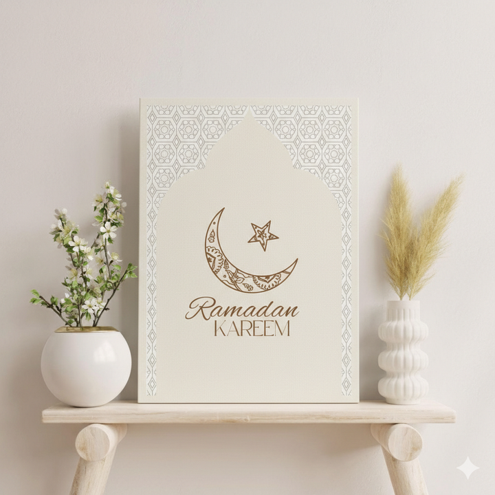 Ramadan Kareem Canvas – Crescent Moon Design