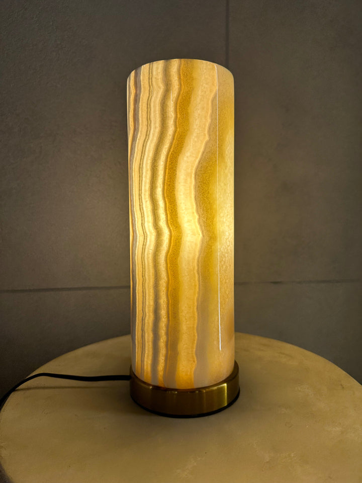 Tall Alabaster Marble Effect Table Lamp