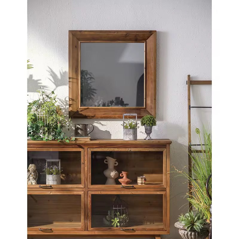 Rustic Wood Wall Mirror