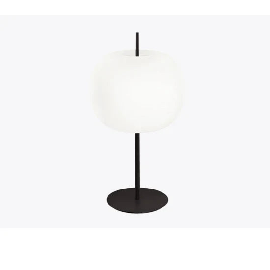 Elegant Brass Table Lamp with Frosted Glass Globe Shade