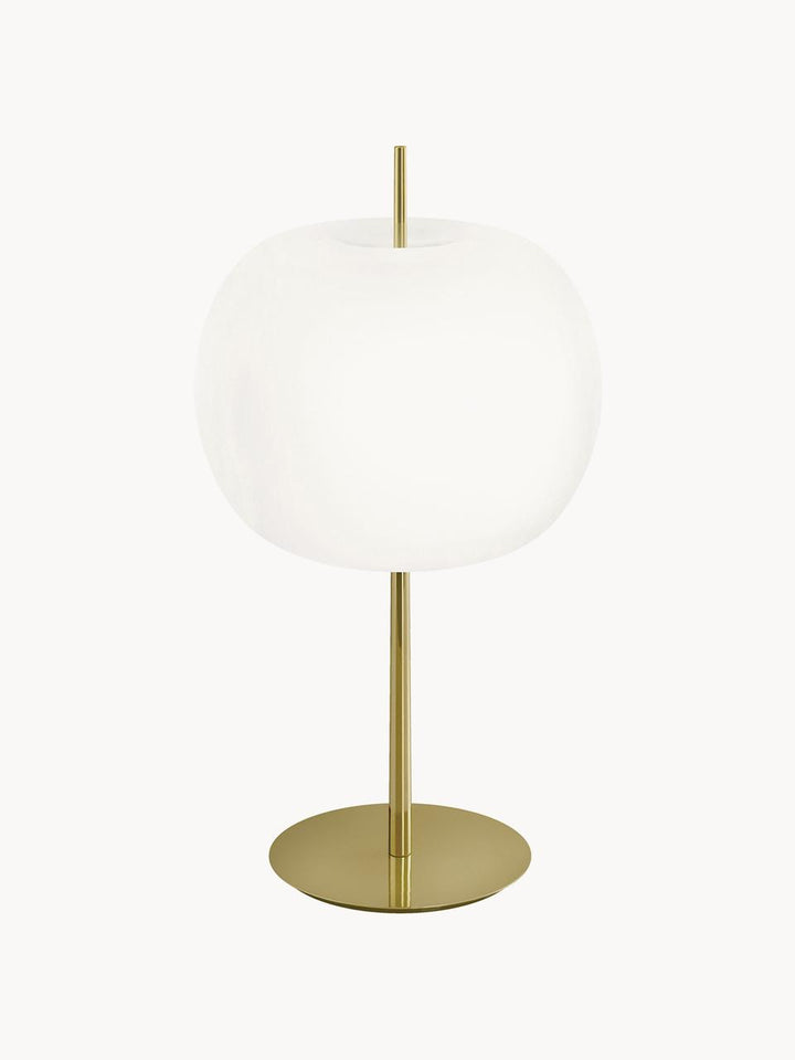 Elegant Brass Table Lamp with Frosted Glass Globe Shade