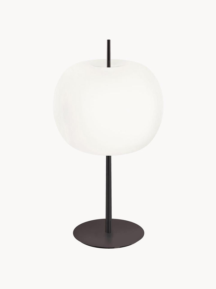 Elegant Brass Table Lamp with Frosted Glass Globe Shade