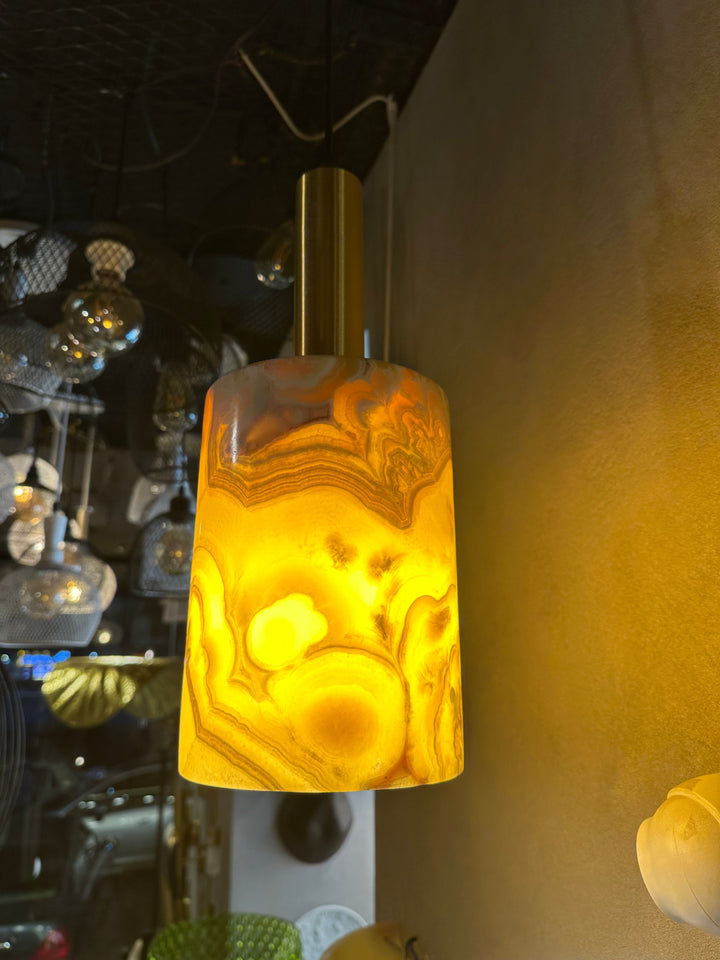 Amber Marble Pendant Light
