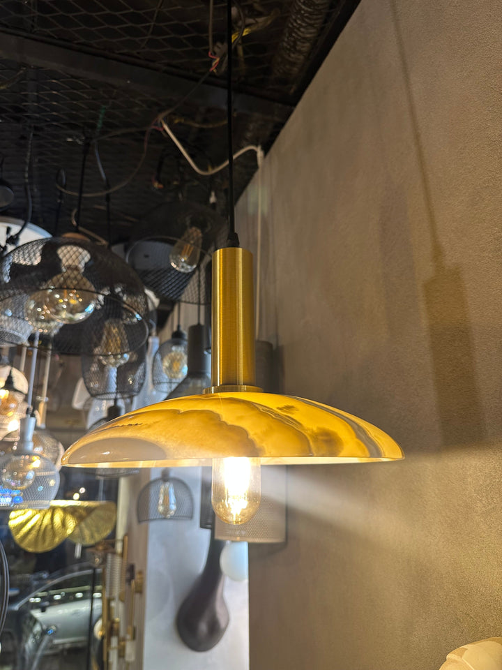 Amber Dome Glass Pendant Lights