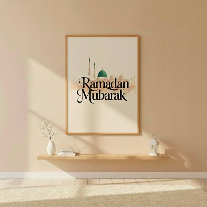Ramadan Mubarak Mosque Canvas