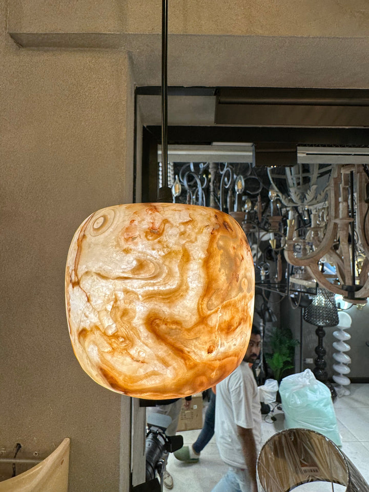 Amber Onyx Pendant Light