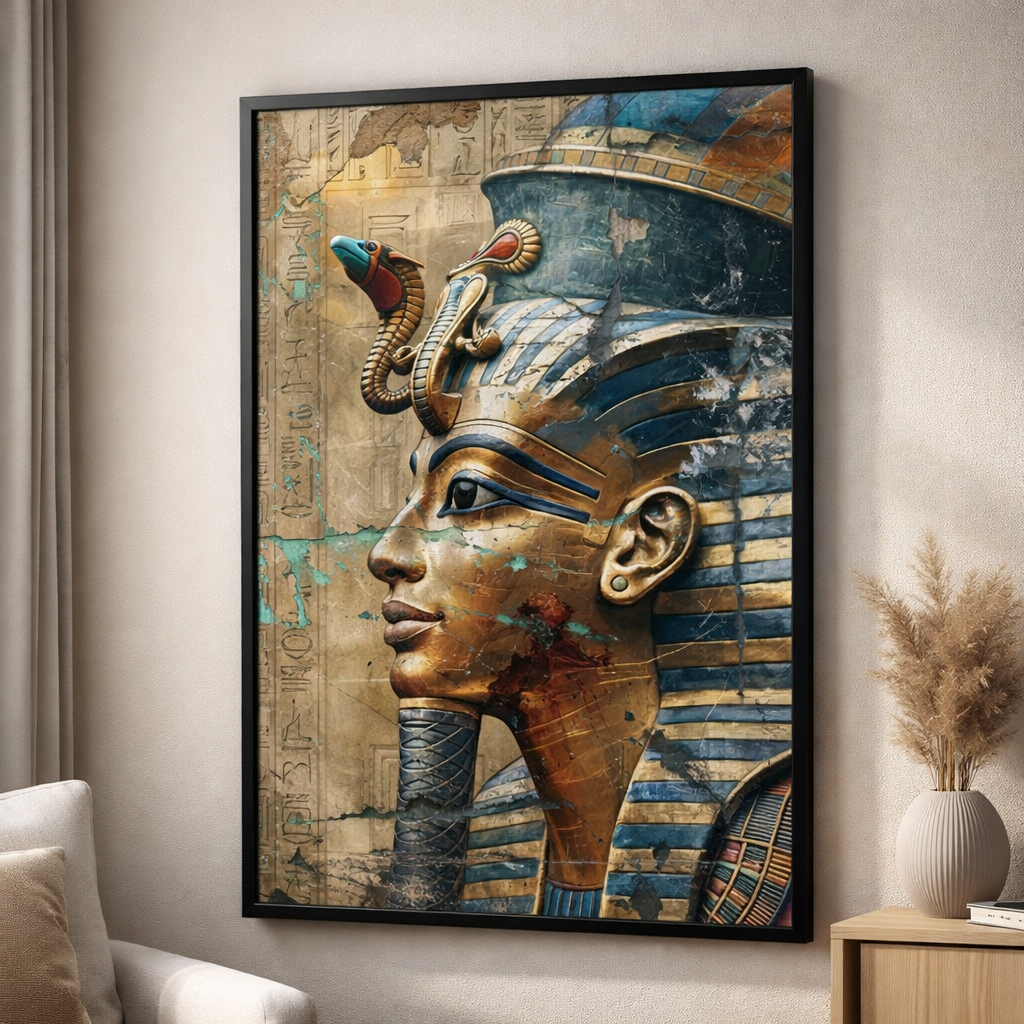 Ancient Egyptian Pharaoh Mask Canvas Art