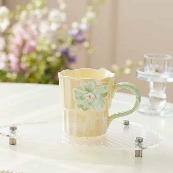 Pastel Floral Ceramic Mug Set of 2