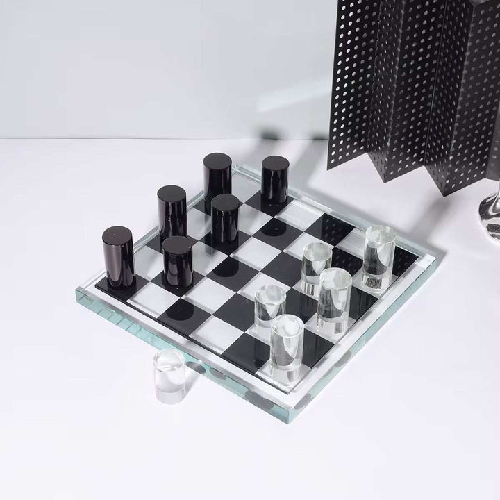 Modern Acrylic Chess Board Set