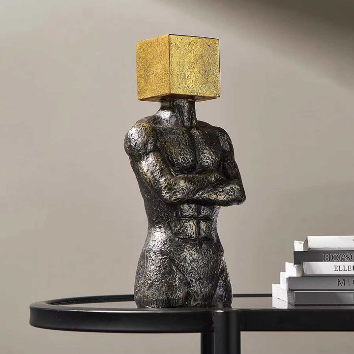 Modern Geometric Head Sculpture Set
