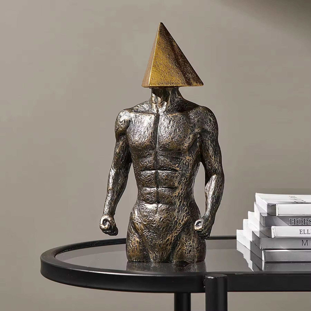 Modern Geometric Head Sculpture Set