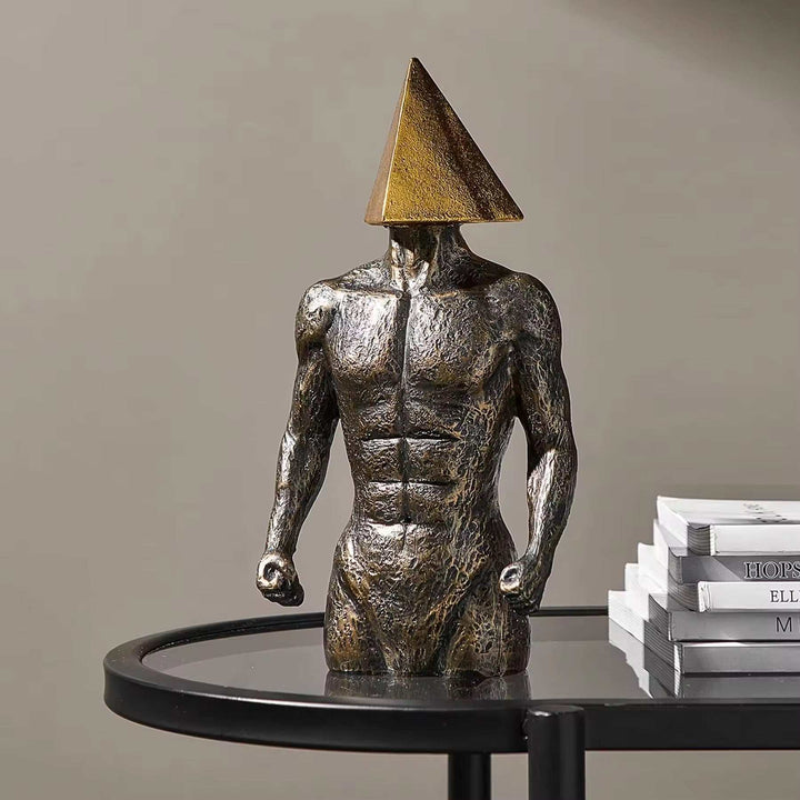 Modern Geometric Head Sculpture Set