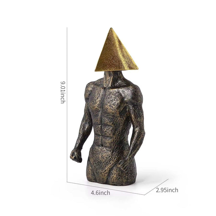 Modern Geometric Head Sculpture Set