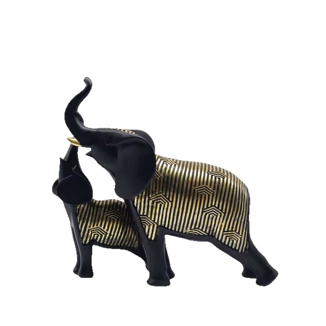 Modern Elephant Sculpture Decor Set