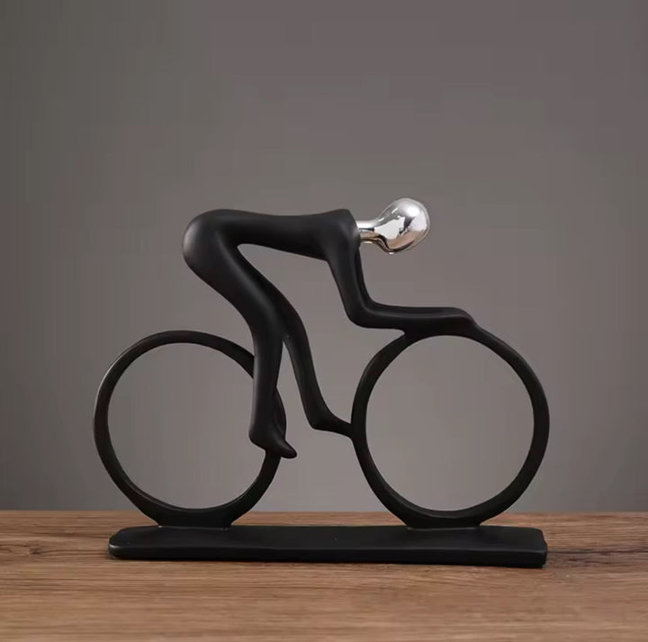 Modern Abstract Cyclist Sculpture