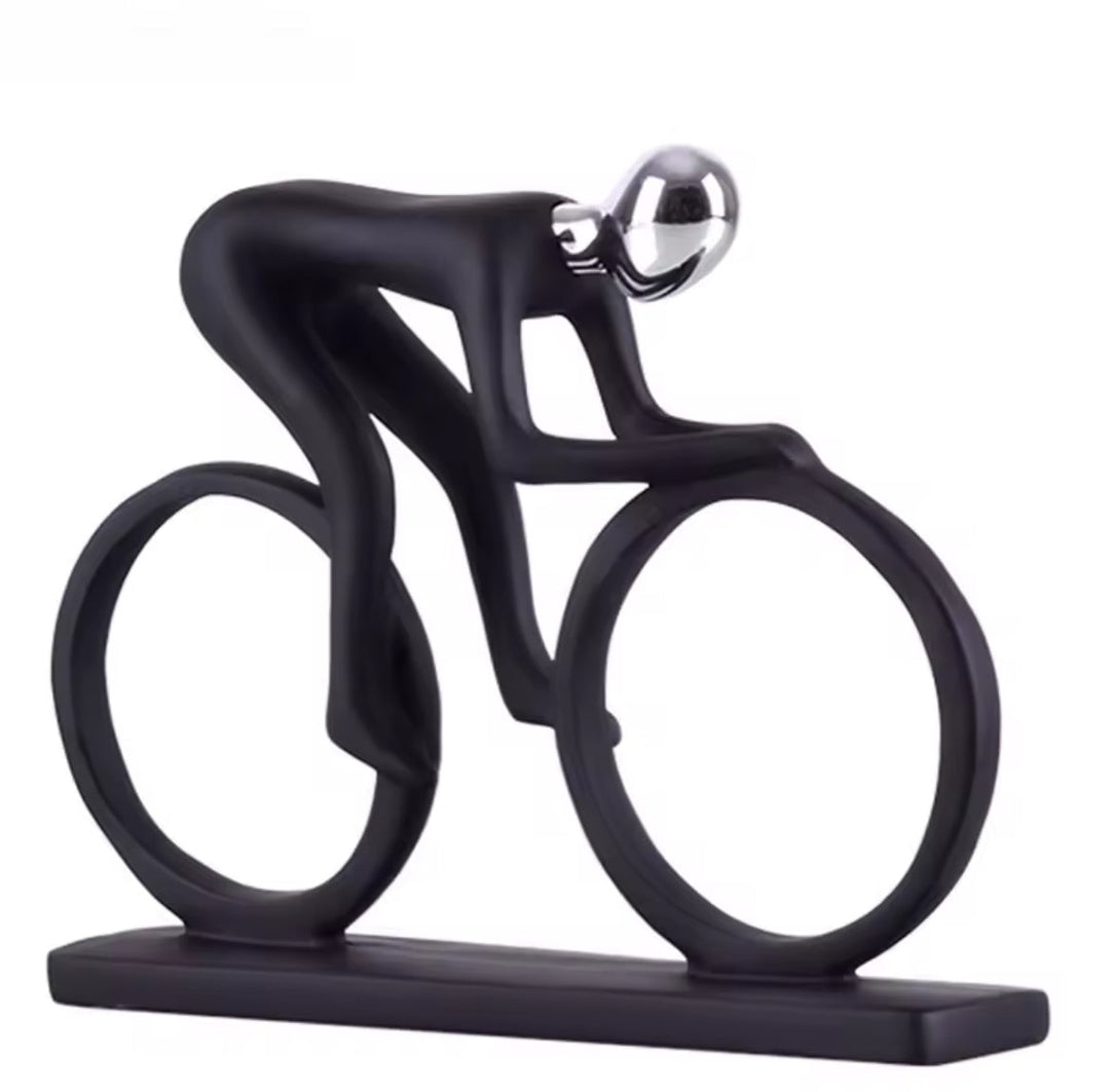 Modern Abstract Cyclist Sculpture