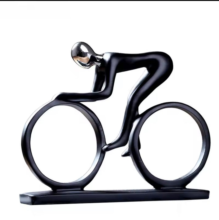 Modern Abstract Cyclist Sculpture