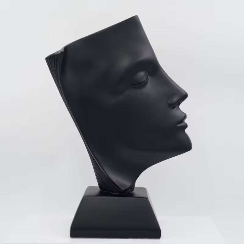 Modern Abstract Face Sculpture