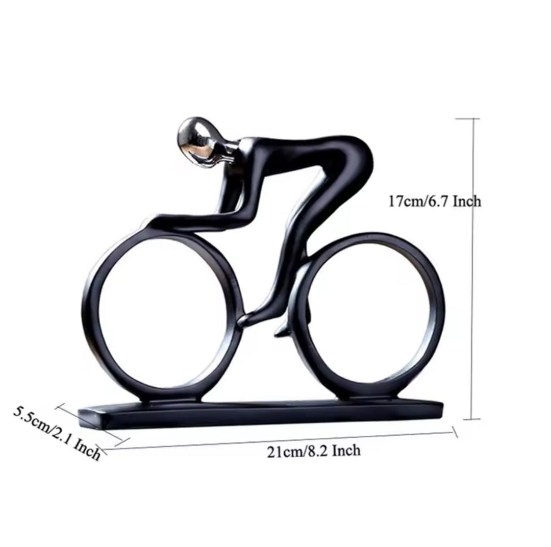 Modern Abstract Cyclist Sculpture