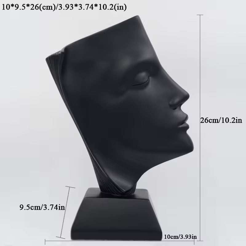 Modern Abstract Face Sculpture