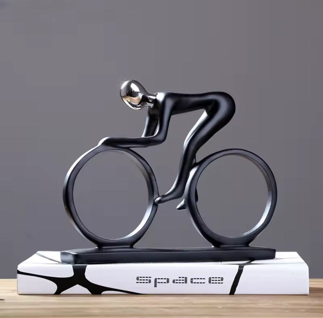 Modern Abstract Cyclist Sculpture
