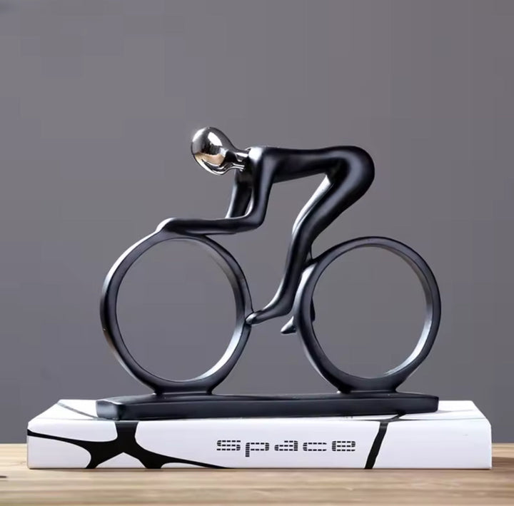 Modern Abstract Cyclist Sculpture