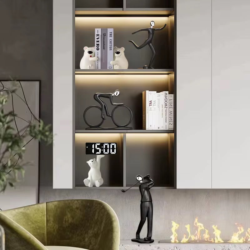 Modern Abstract Cyclist Sculpture