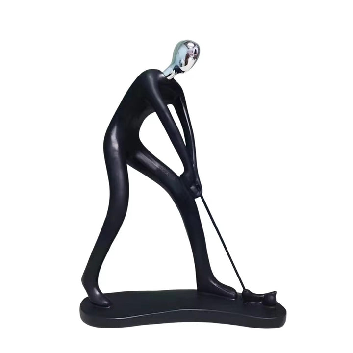 Modern Abstract Golfer Sculpture