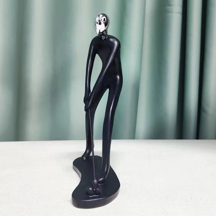 Modern Abstract Golfer Sculpture
